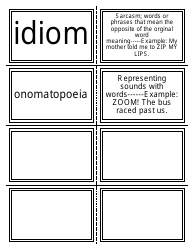 Literary Devices Flashcards - Squares, Page 3