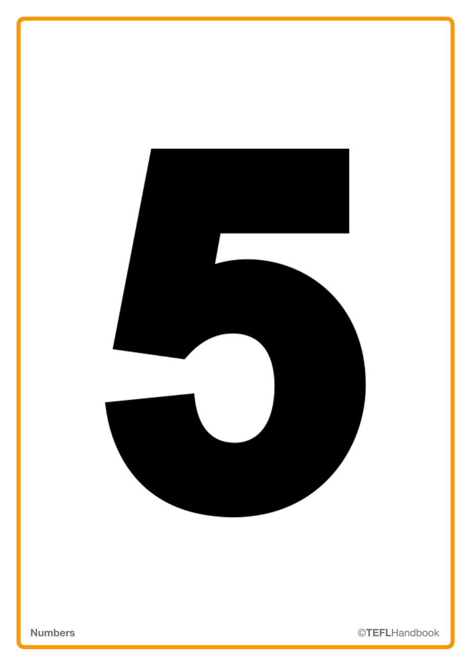 Number Flashcards With Words, Page 11