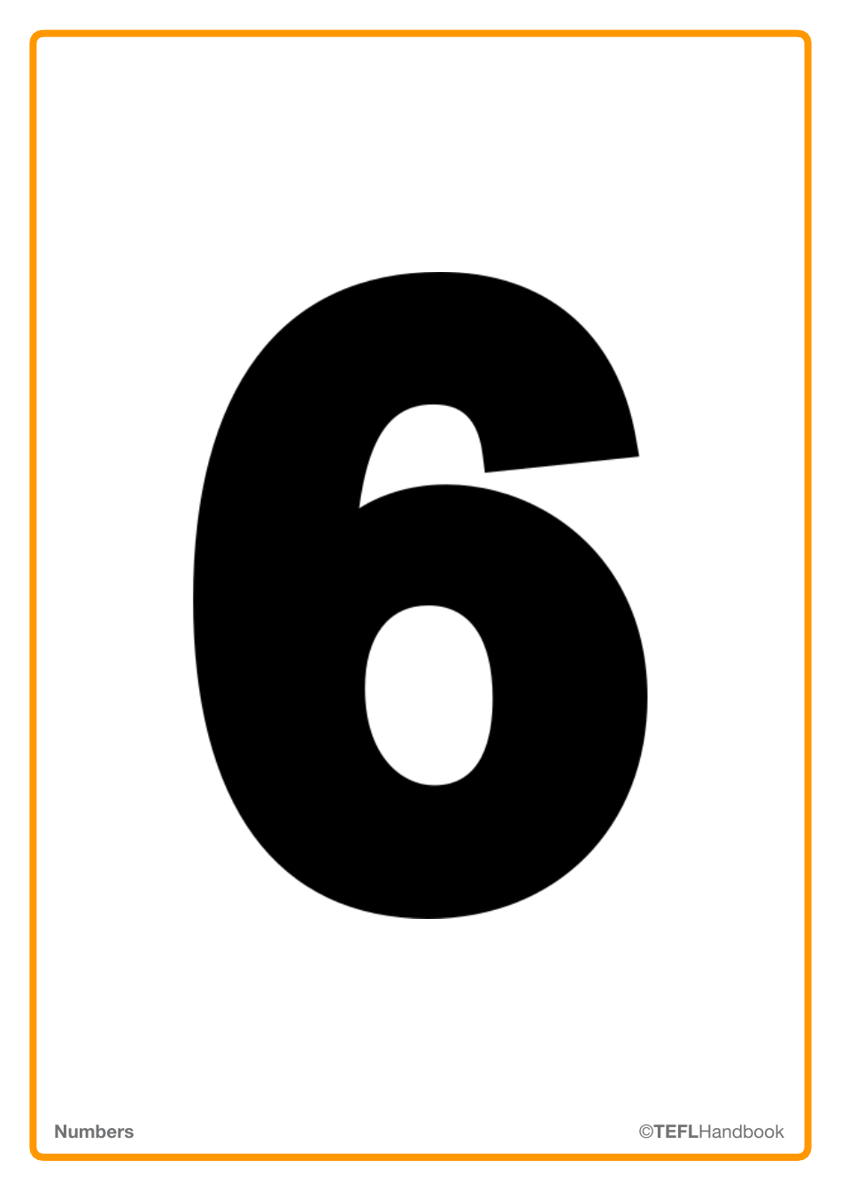 Number Flashcards With Words, Page 13