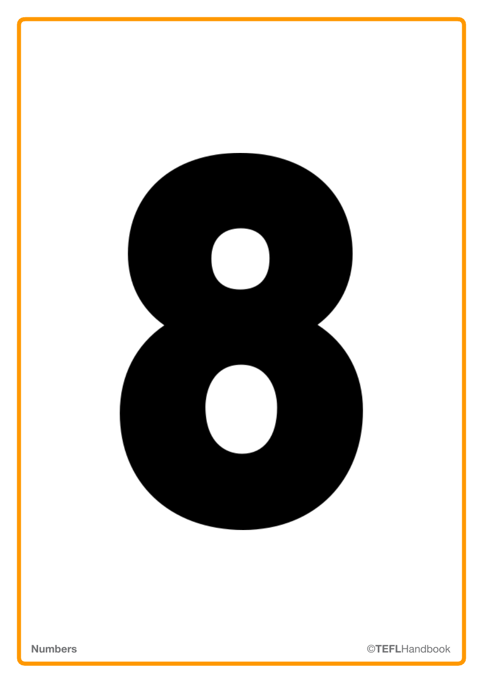 Number Flashcards With Words, Page 17