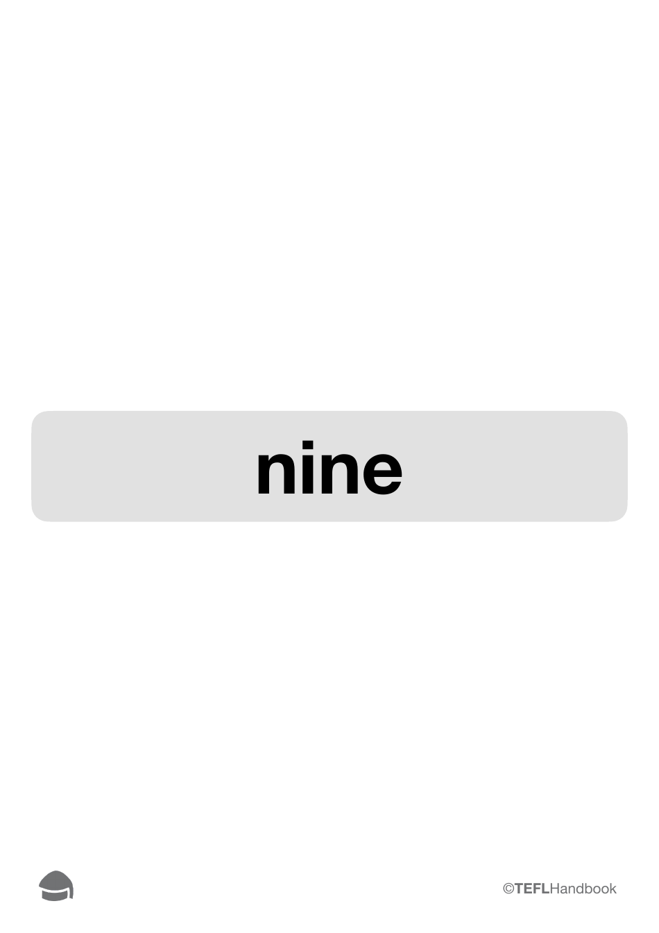 Number Flashcards With Words, Page 20