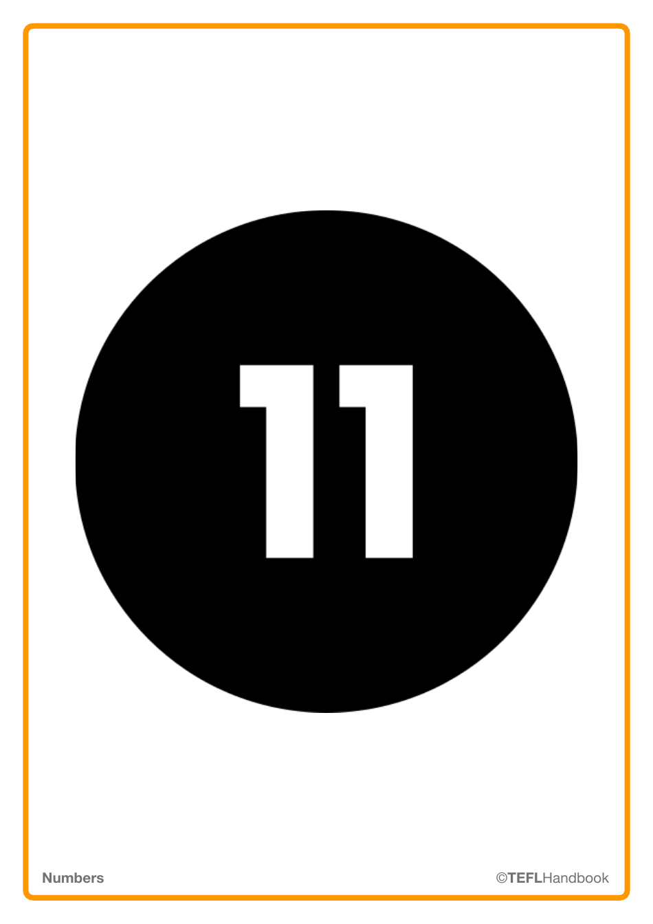 Number Flashcards With Words, Page 23