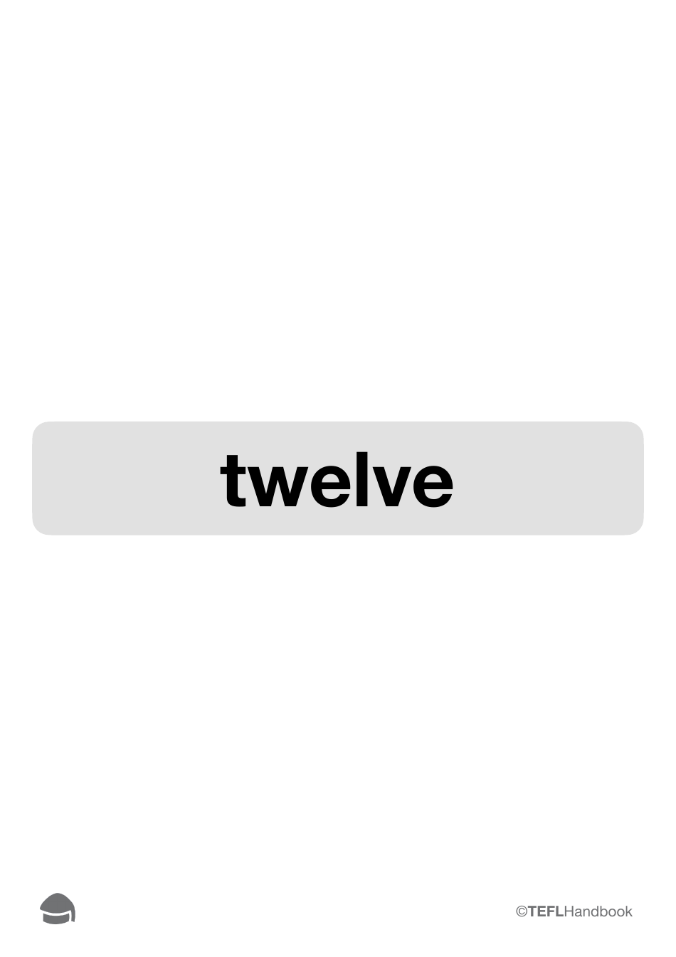 Number Flashcards With Words, Page 26