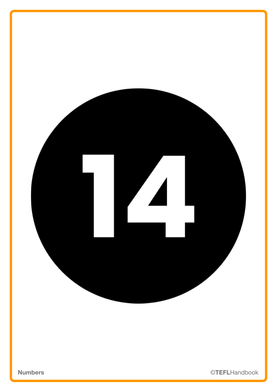 Number Flashcards With Words, Page 29