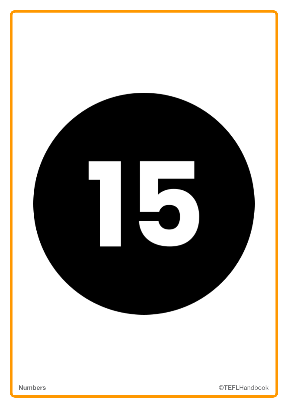 Number Flashcards With Words, Page 31