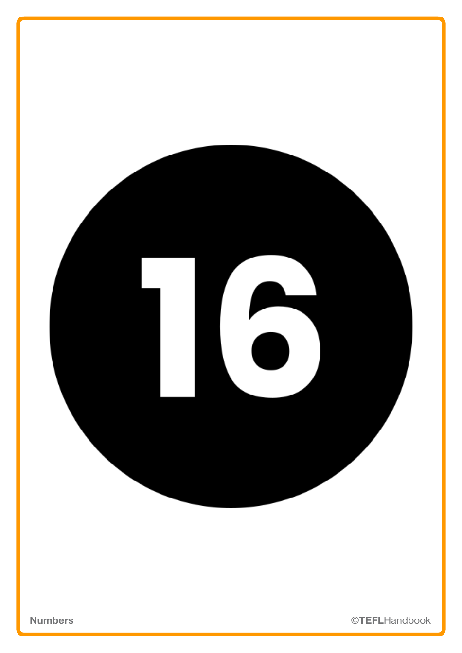 Number Flashcards With Words, Page 33