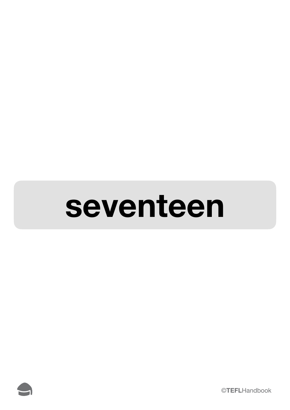 Number Flashcards With Words, Page 36