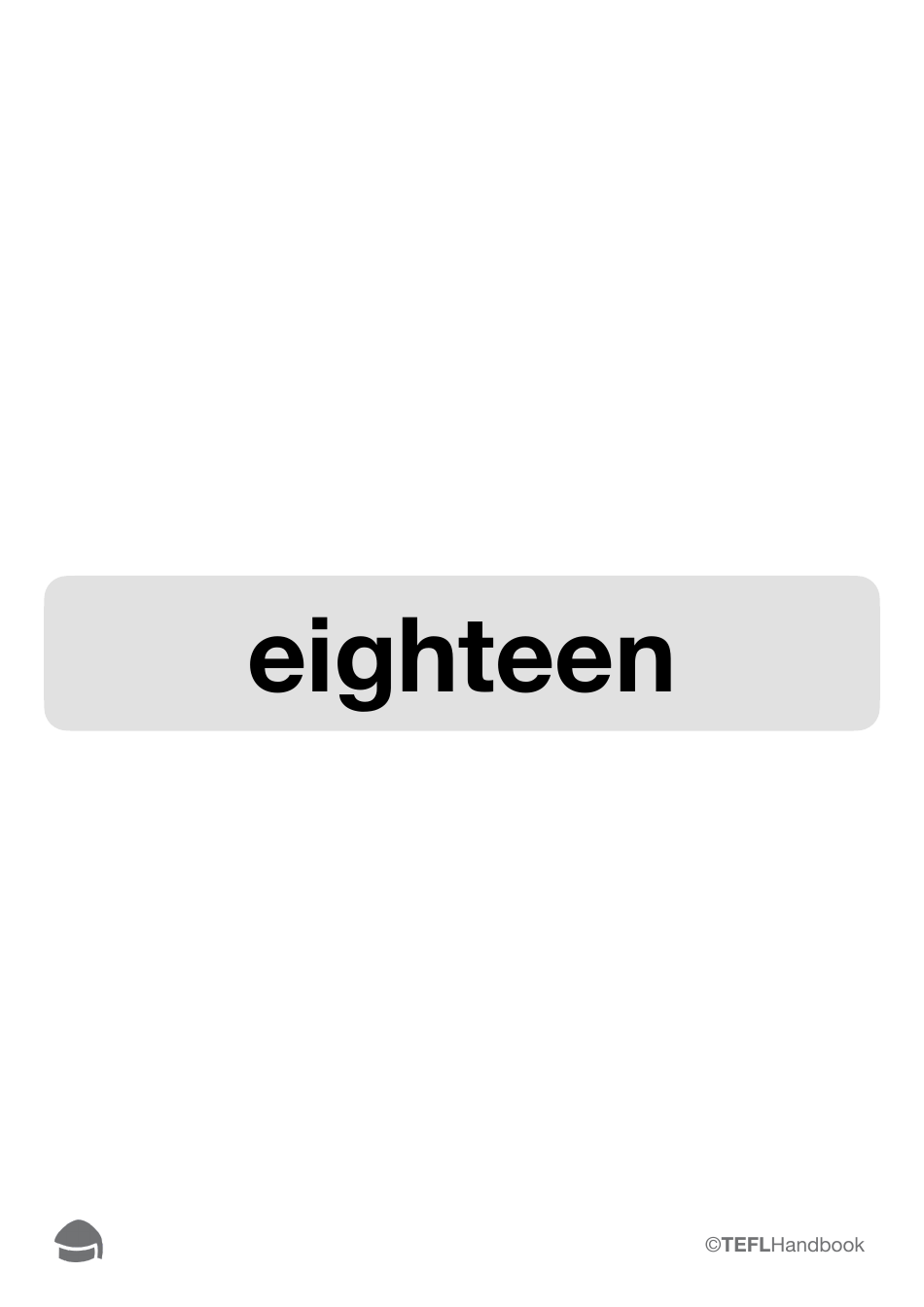 Number Flashcards With Words, Page 38