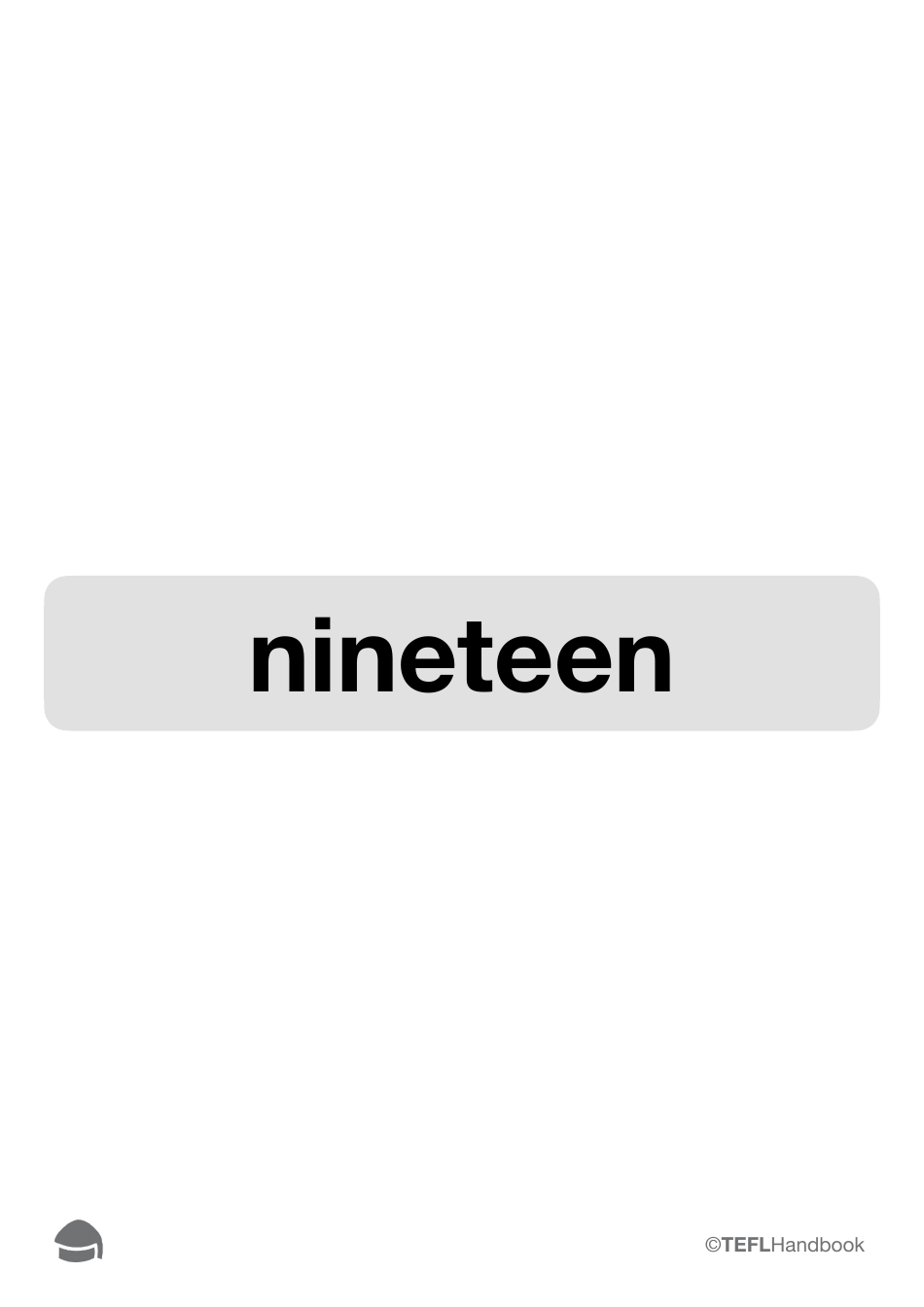 Number Flashcards With Words, Page 40