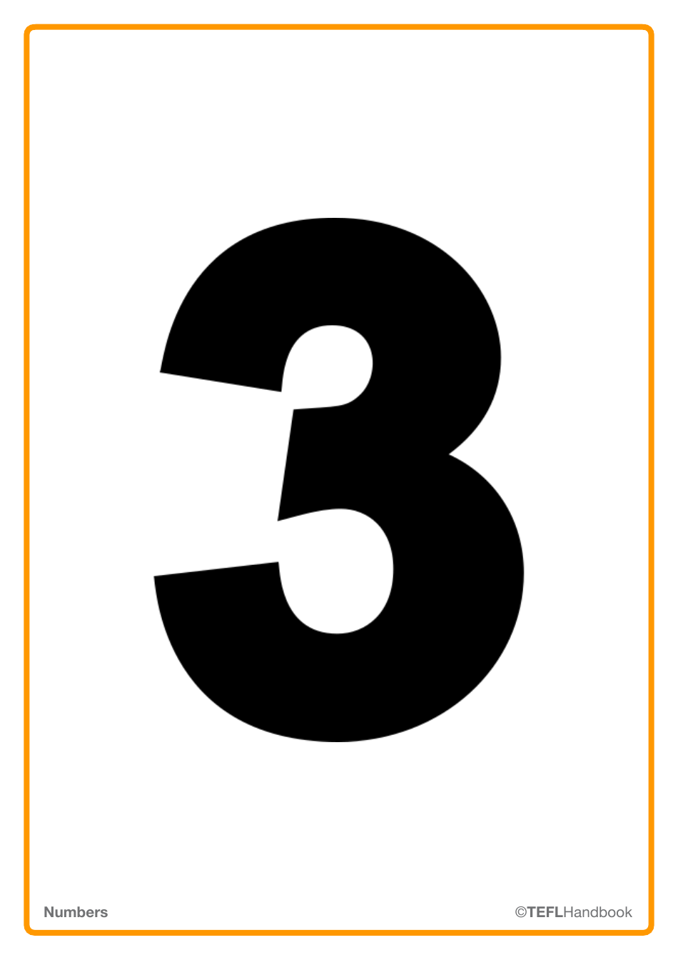 Number Flashcards With Words, Page 7