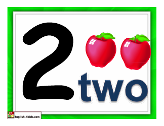 1-10 Number Flashcards - Apples, Page 2