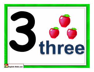 1-10 Number Flashcards - Apples, Page 3