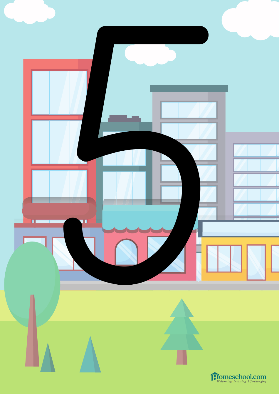 0-9 Number Flashcards, Page 6