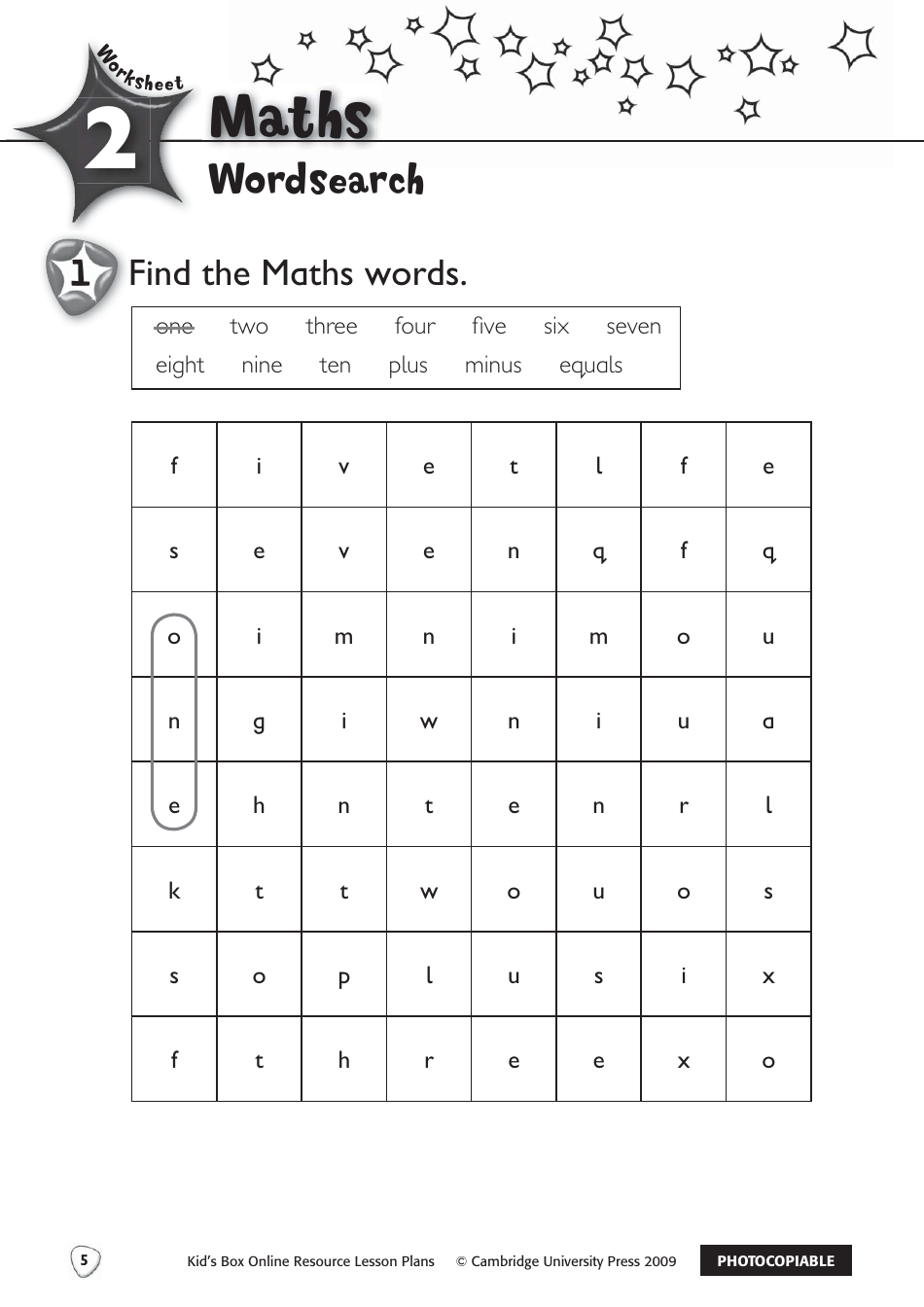 Numbers Fun Worksheet - Cambridge University Press, Page 2