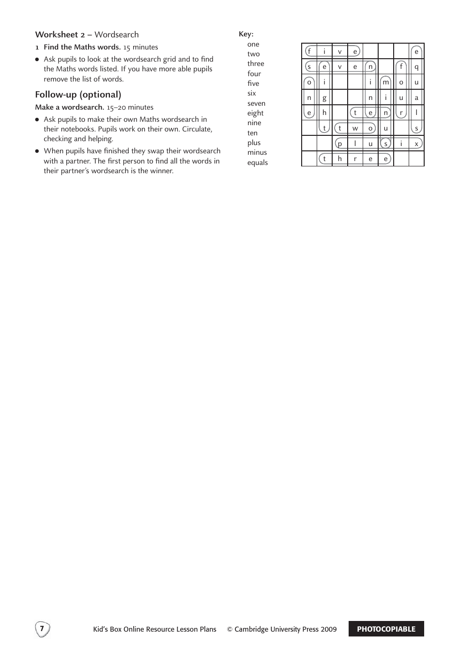 Numbers Fun Worksheet - Cambridge University Press, Page 4