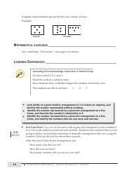 Kindergarten Mathematics Support Document for Teachers, Page 14