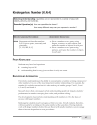 Kindergarten Mathematics Support Document for Teachers, Page 17