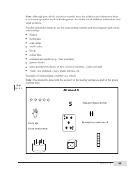 Kindergarten Mathematics Support Document for Teachers, Page 19