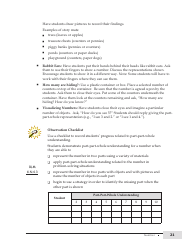 Kindergarten Mathematics Support Document for Teachers, Page 21