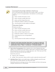 Kindergarten Mathematics Support Document for Teachers, Page 26