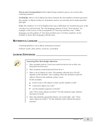 Kindergarten Mathematics Support Document for Teachers, Page 5