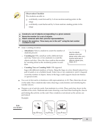 Kindergarten Mathematics Support Document for Teachers, Page 9