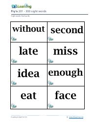 201-400 Fry Sight Words Flashcards - K-5 Learning, Page 10