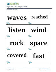 201-400 Fry Sight Words Flashcards - K-5 Learning, Page 20