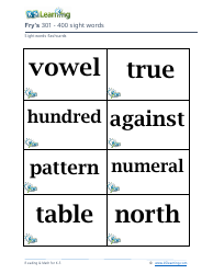 201-400 Fry Sight Words Flashcards - K-5 Learning, Page 22