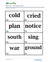 201-400 Fry Sight Words Flashcards - K-5 Learning, Page 24