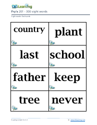 201-400 Fry Sight Words Flashcards - K-5 Learning, Page 2