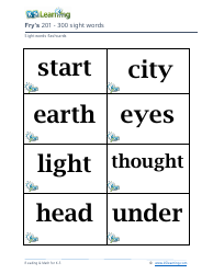 201-400 Fry Sight Words Flashcards - K-5 Learning, Page 3