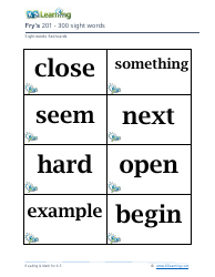 201-400 Fry Sight Words Flashcards - K-5 Learning, Page 5