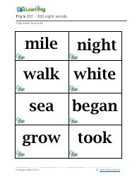 201-400 Fry Sight Words Flashcards - K-5 Learning, Page 8