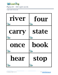 201-400 Fry Sight Words Flashcards - K-5 Learning, Page 9