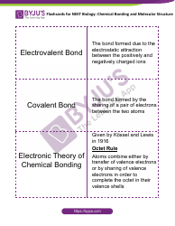 Document preview: Chemistry Flashcards - Chemical Bonding and Molecular Structure