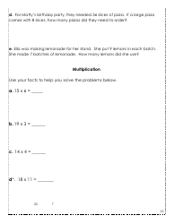 Rising Fourth Grade Math Summer Packet, Page 11