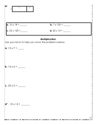 Rising Fourth Grade Math Summer Packet, Page 12