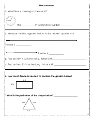 Rising Fourth Grade Math Summer Packet, Page 19