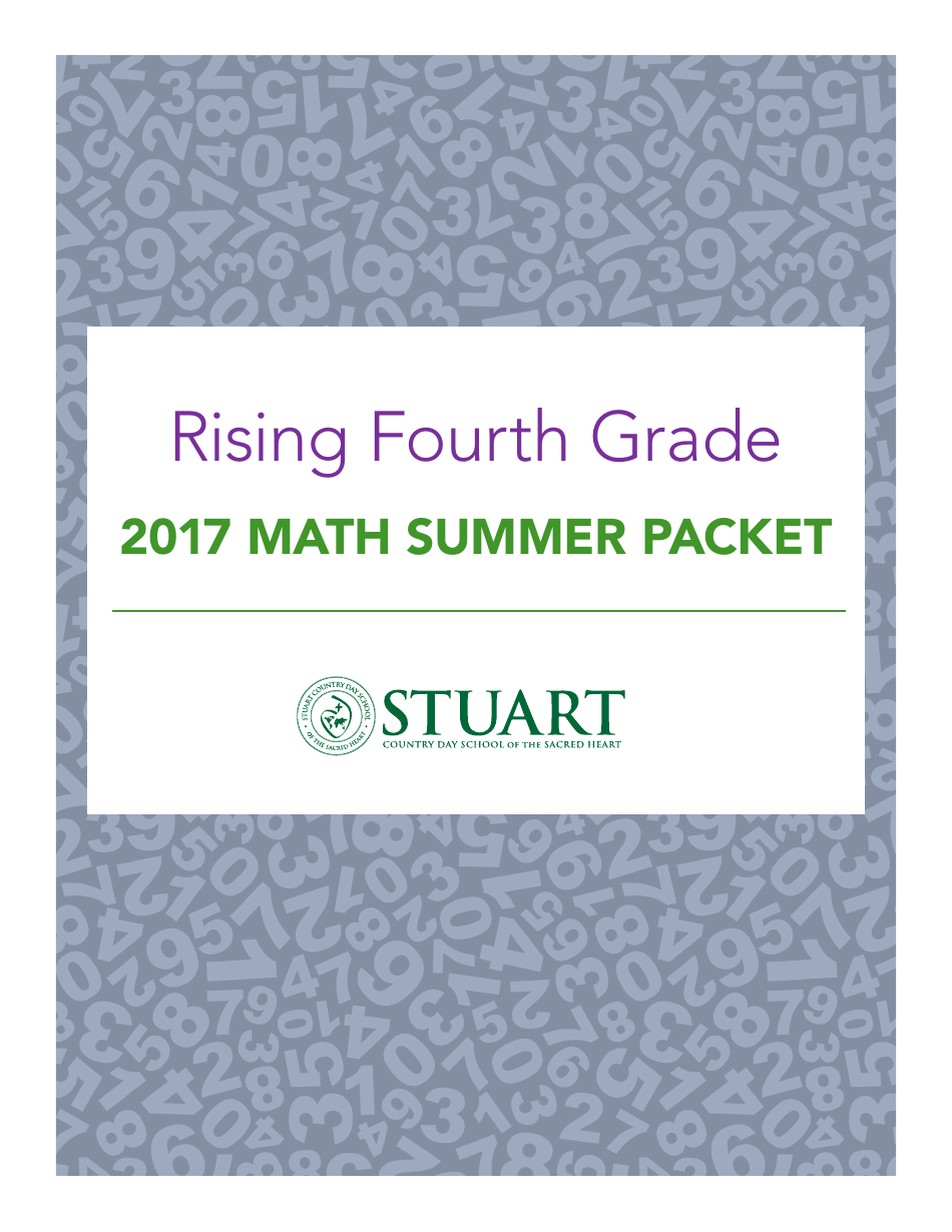 Rising Fourth Grade Math Summer Packet, Page 1