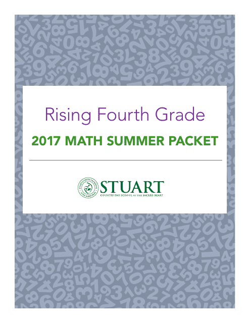 Rising Fourth Grade Math Summer Packet Download Pdf