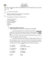 Lesson Exemplar in English Grade Vi - Philippines, Page 12