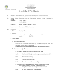 Lesson Exemplar in English Grade Vi - Philippines, Page 18