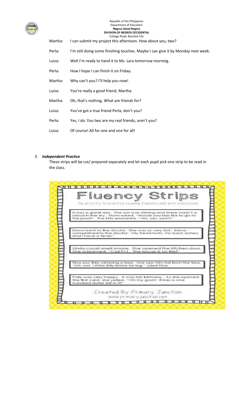 Lesson Exemplar in English Grade Vi - Philippines, Page 31