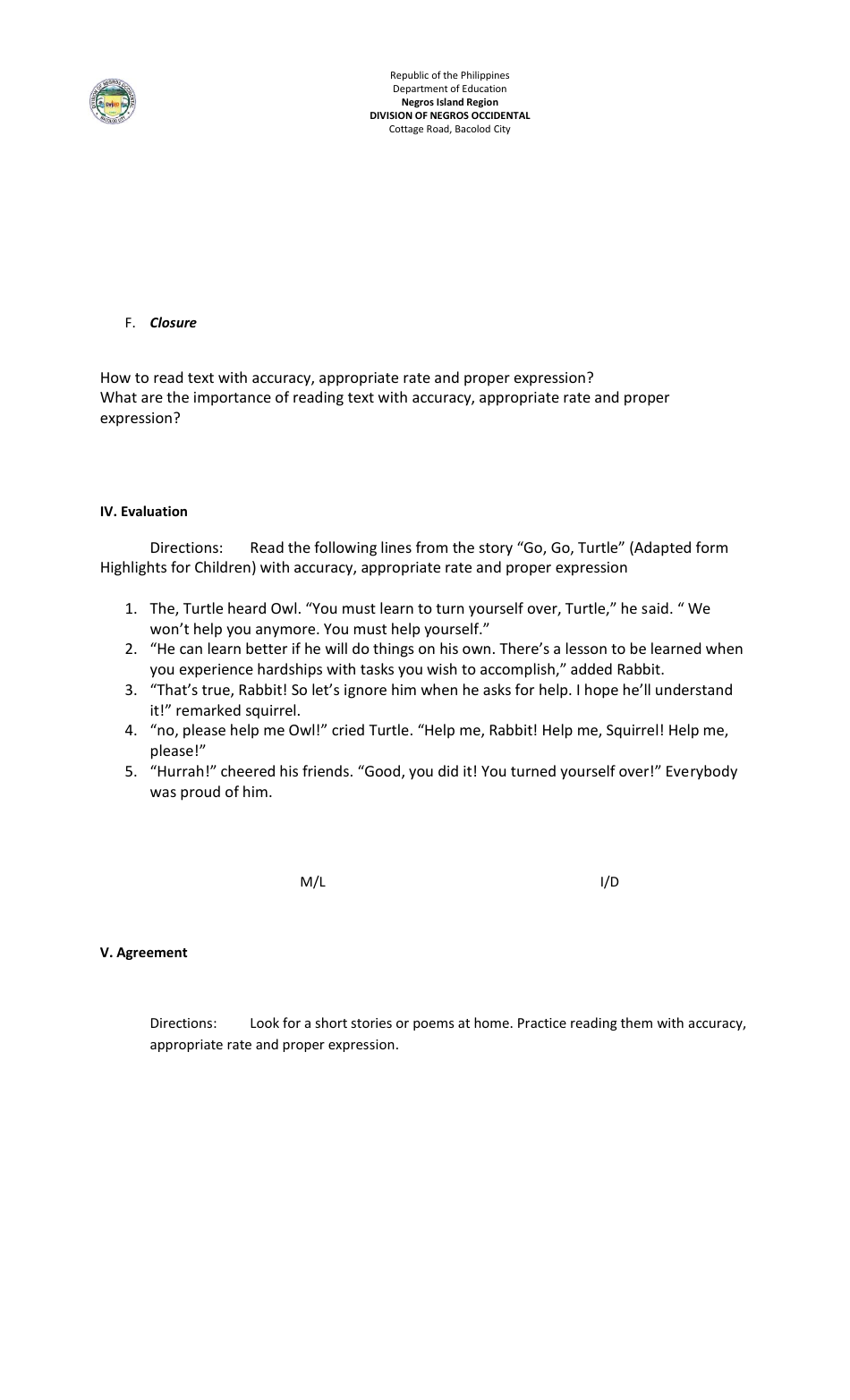 Lesson Exemplar in English Grade Vi - Philippines, Page 32