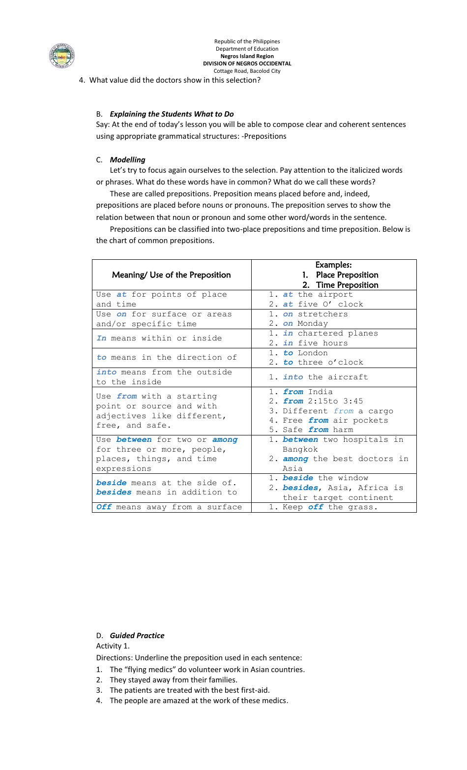 Lesson Exemplar in English Grade Vi - Philippines, Page 35