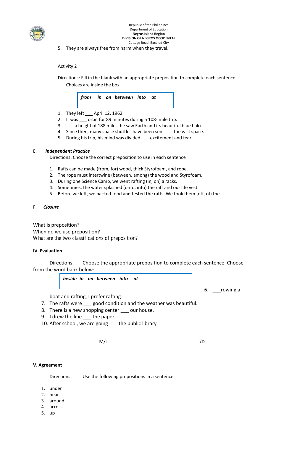Lesson Exemplar in English Grade Vi - Philippines, Page 36