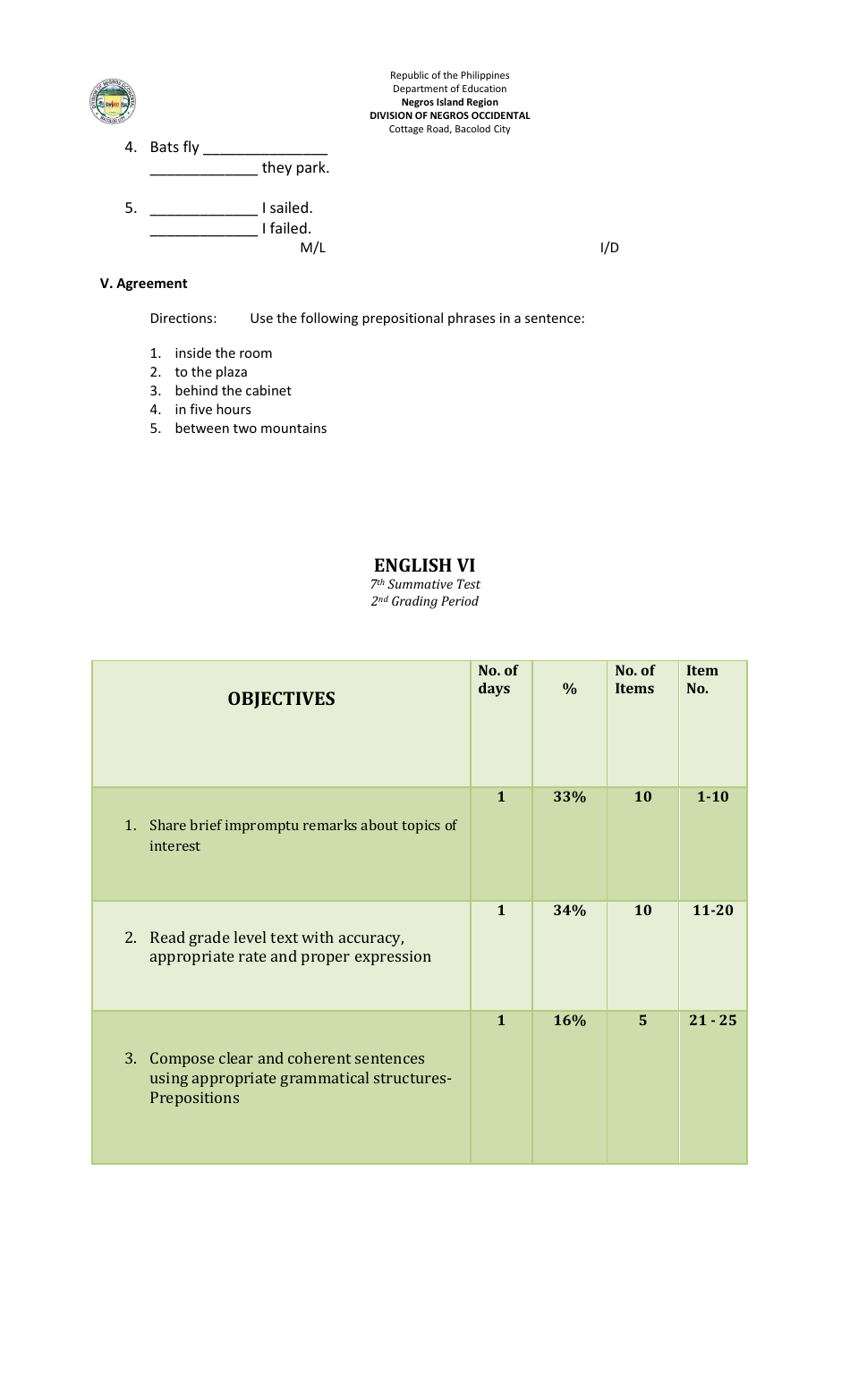 Lesson Exemplar in English Grade Vi - Philippines, Page 40