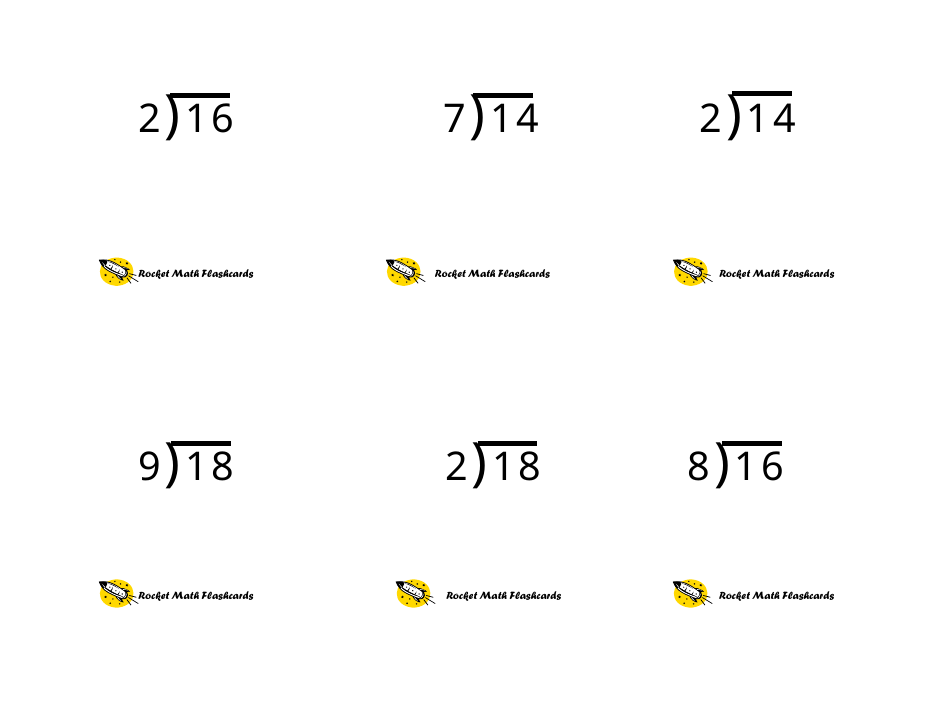 Math Flashcards - Division, Page 10