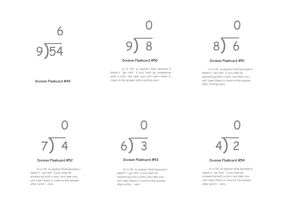Math Flashcards - Division, Page 17